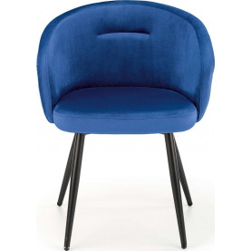 Krzesło welurowe K430 granatowe Halmar | Komfortowy design 2