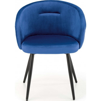 Krzesło welurowe K430 granatowe Halmar | Komfortowy design