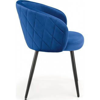 Krzesło welurowe K430 granatowe Halmar | Komfortowy design