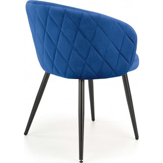 Krzesło welurowe K430 granatowe Halmar | Komfortowy design