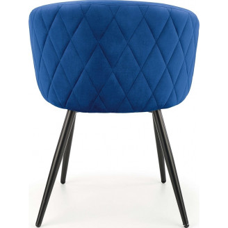 Krzesło welurowe K430 granatowe Halmar | Komfortowy design