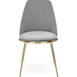 Krzesło welurowe szare Halmar K460 - Elegancja i komfort