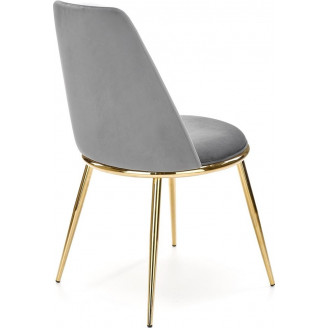 Krzesło welurowe szare Halmar K460 - Elegancja i komfort
