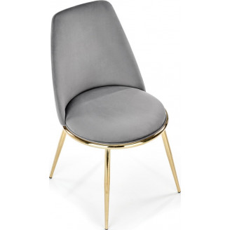 Krzesło welurowe szare Halmar K460 - Elegancja i komfort
