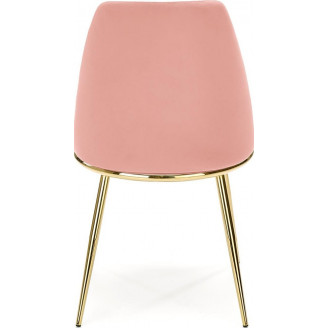 Krzesło welurowe różowe Halmar K460 | Elegancki design