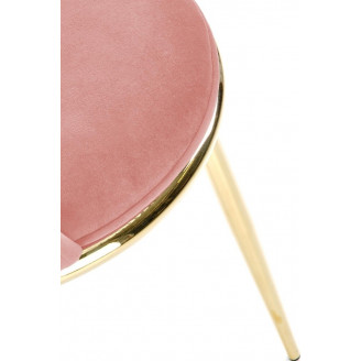 Krzesło welurowe różowe Halmar K460 | Elegancki design