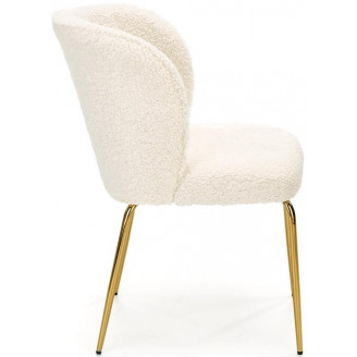 Kremowe krzesło bouclé Halmar K474 - Stylowy design