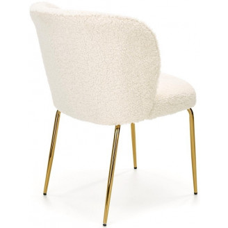 Kremowe krzesło bouclé Halmar K474 - Stylowy design