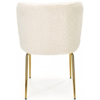 Kremowe krzesło bouclé Halmar K474 - Stylowy design