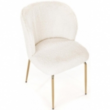 Kremowe krzesło bouclé Halmar K474 - Stylowy design