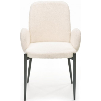 Kremowe krzesło Halmar K477 z bouclé | Komfortowy design