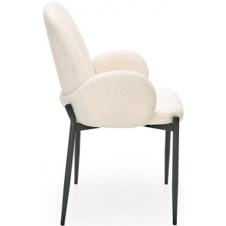 Kremowe krzesło Halmar K477 z bouclé | Komfortowy design
