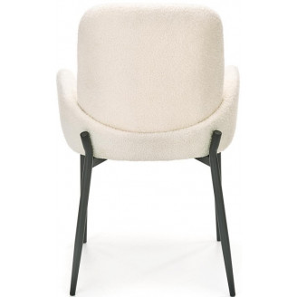 Kremowe krzesło Halmar K477 z bouclé | Komfortowy design
