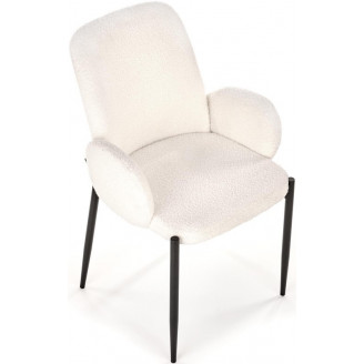 Kremowe krzesło Halmar K477 z bouclé | Komfortowy design