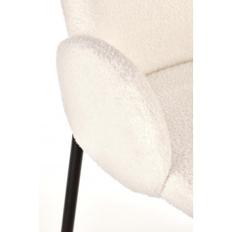 Kremowe krzesło Halmar K477 z bouclé | Komfortowy design