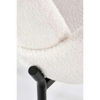 Kremowe krzesło Halmar K477 z bouclé | Komfortowy design