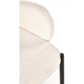 Kremowe krzesło Halmar K477 z bouclé | Komfortowy design