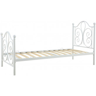 Łóżko metalowe 140x200 Halmar Panama - Białe, Tanie