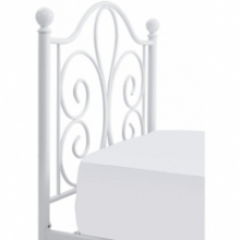 Łóżko metalowe 140x200 Halmar Panama - Białe, Tanie