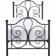 Łóżko metalowe 140x200 czarne Halmar - Stylowy Design