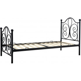 Łóżko metalowe 140x200 czarne Halmar - Stylowy Design 2