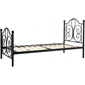 Łóżko metalowe 140x200 czarne Halmar - Stylowy Design