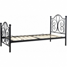 Łóżko metalowe 140x200 czarne Halmar - Stylowy Design