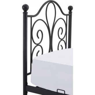 Łóżko metalowe 140x200 czarne Halmar - Stylowy Design