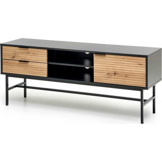 Szafka RTV Murano | Halmar | 150x40 cm | Dąb Artisan/Czarny