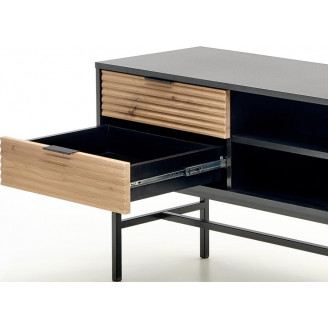 Szafka RTV Murano | Halmar | 150x40 cm | Dąb Artisan/Czarny
