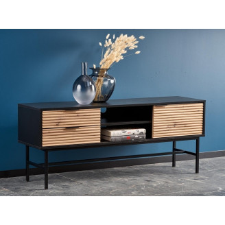 Szafka RTV Murano | Halmar | 150x40 cm | Dąb Artisan/Czarny