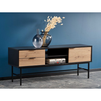 Szafka RTV Murano | Halmar | 150x40 cm | Dąb Artisan/Czarny