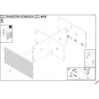 Komoda Random Halmar: Styl Loftowy, 100x40cm, Dąb Wotan/Czarny