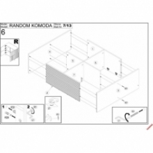 Komoda Random Halmar: Styl Loftowy, 100x40cm, Dąb Wotan/Czarny