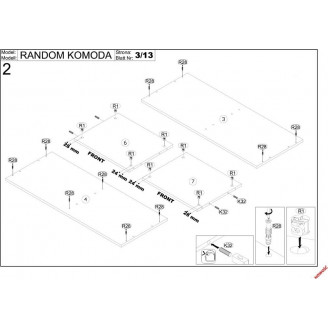 Komoda Random Halmar: Styl Loftowy, 100x40cm, Dąb Wotan/Czarny