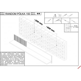 Półka Random Halmar 150x20cm - Loftowy Design | Regał Ścienny
