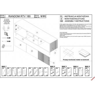 Szafka RTV Halmar Random 180x40: Nowoczesny Design | Sklep