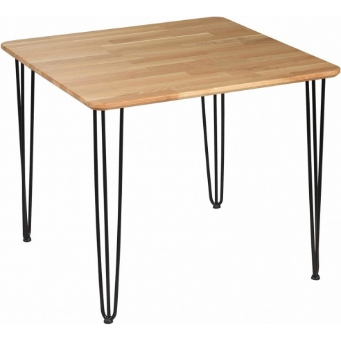 Stół drewniany kwadratowy Iron Oak...