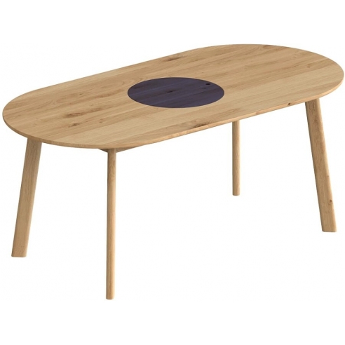 Stół drewniany owalny ze schowkiem...