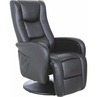 Stylowy Fotel recliner z funkcją masażu i podgrzewania PULSAR czarny Halmar do salonu.