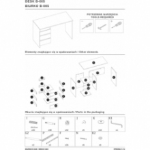 Biurko loft Signal B-005 120x55cm | Dąb Wotan/Antracyt - Kup Teraz!