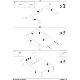 Biurko loft Signal B-005 120x55cm | Dąb Wotan/Antracyt - Kup Teraz!