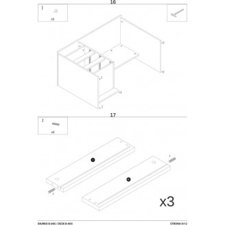 Biurko loft Signal B-005 120x55cm | Dąb Wotan/Antracyt - Kup Teraz!
