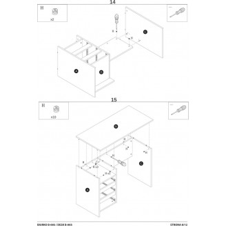Biurko loft Signal B-005 120x55cm | Dąb Wotan/Antracyt - Kup Teraz!