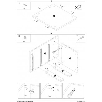 Biurko loft Signal B-005 120x55cm | Dąb Wotan/Antracyt - Kup Teraz!