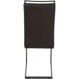 Krzesło welurowe czarne Signal H441 | Elegancki design 2