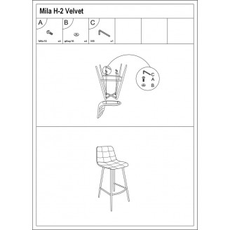 Hoker welurowy Mila czarny Signal | Komfort i styl