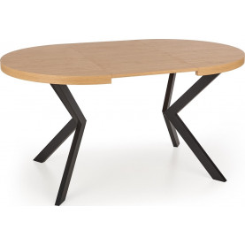 Stół rozkładany okrągły loft Peroni 100cm dąb/czarny | Halmar 2