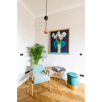 Pufa welurowa ze schowkiem Velvet L ciemna zieleń Moos Home