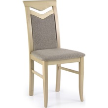Klasyczne Krzesło drewniane tapicerowane CITRONE dąb sonoma Halmar do kuchni, salonu i jadalni.